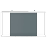 CANTO reception desk | 2000 - 2400 mm, LED lighting selectable, Norwegian green