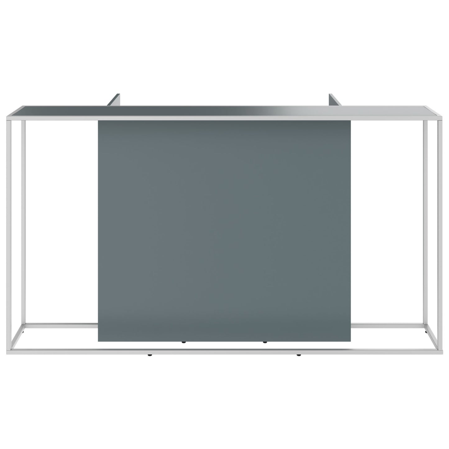 CANTO reception desk | 2000 - 2400 mm, LED lighting selectable, Norwegian green