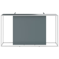 CANTO reception desk | 2000 - 2400 mm, LED lighting selectable, Norwegian green