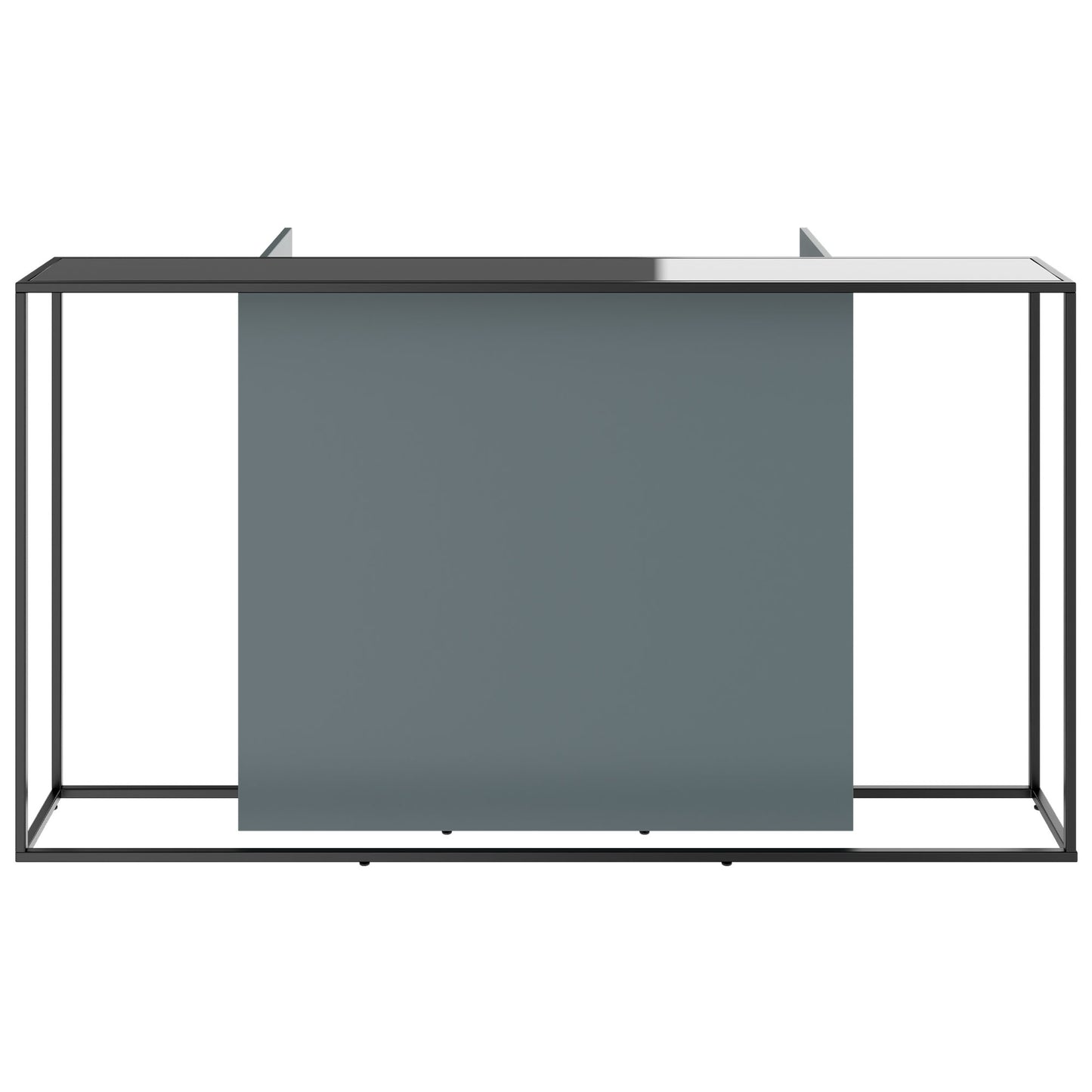 CANTO reception desk | 2000 - 2400 mm, LED lighting selectable, Norwegian green