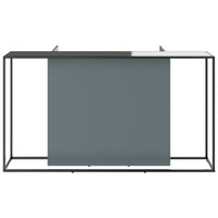 CANTO reception desk | 2000 - 2400 mm, LED lighting selectable, Norwegian green