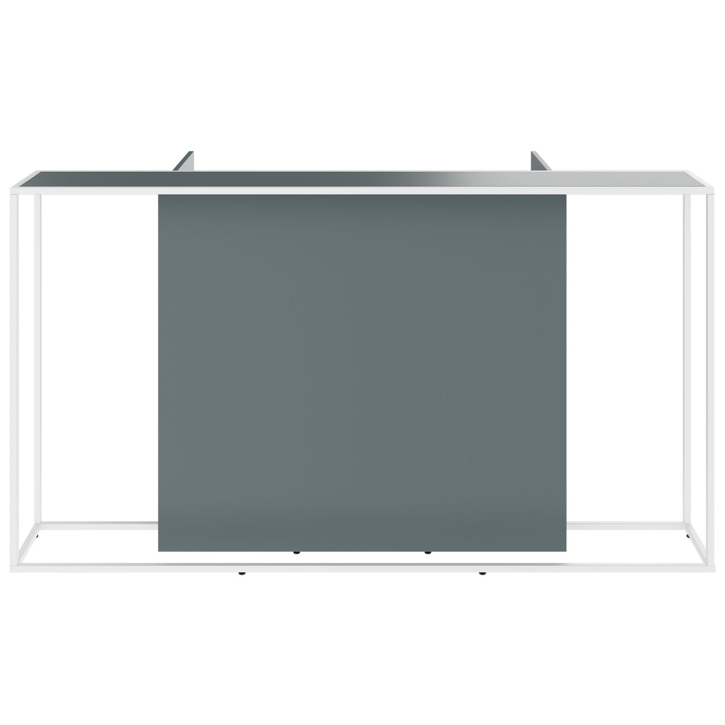 CANTO reception desk | 2000 - 2400 mm, LED lighting selectable, Norwegian green