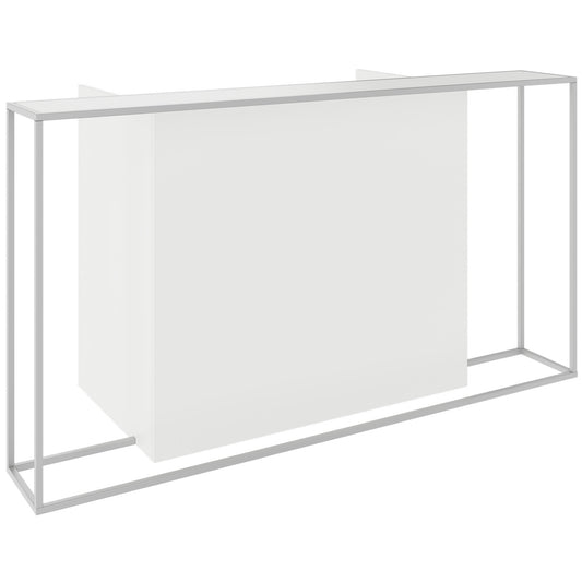 CANTO Reception counter | 2000 - 2400 mm, LED lighting selectable, white