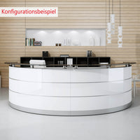 eMel - GRANADA reception desk | Round, 2387 x 1168 mm