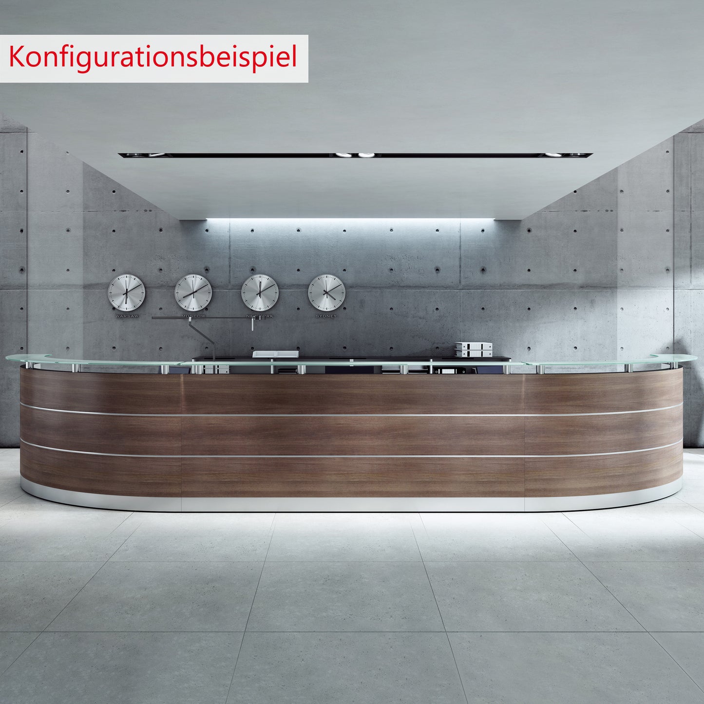 eMel - MALAGA reception desk | 3588x1120mm