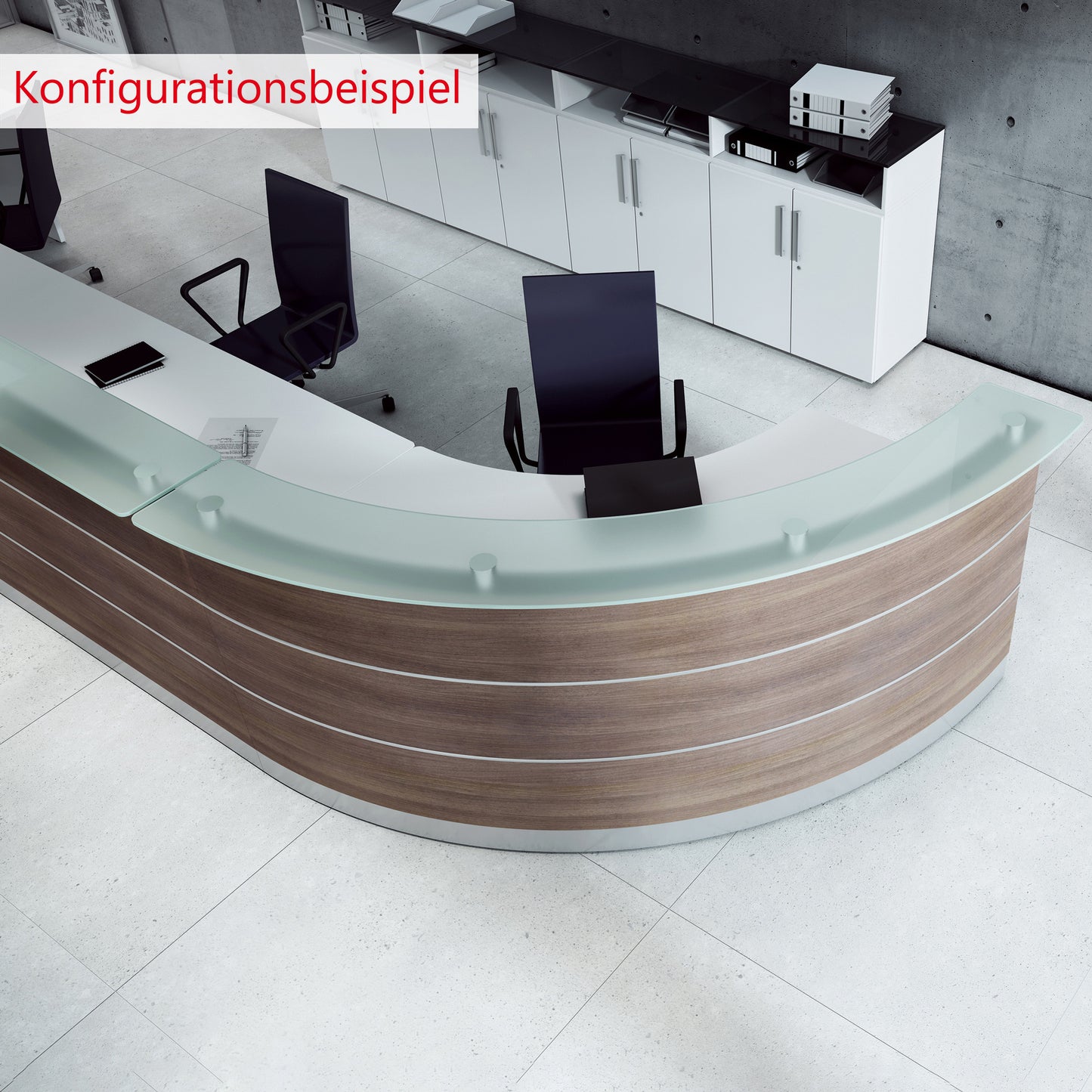 eMel - MALAGA reception desk | 3588x1120mm