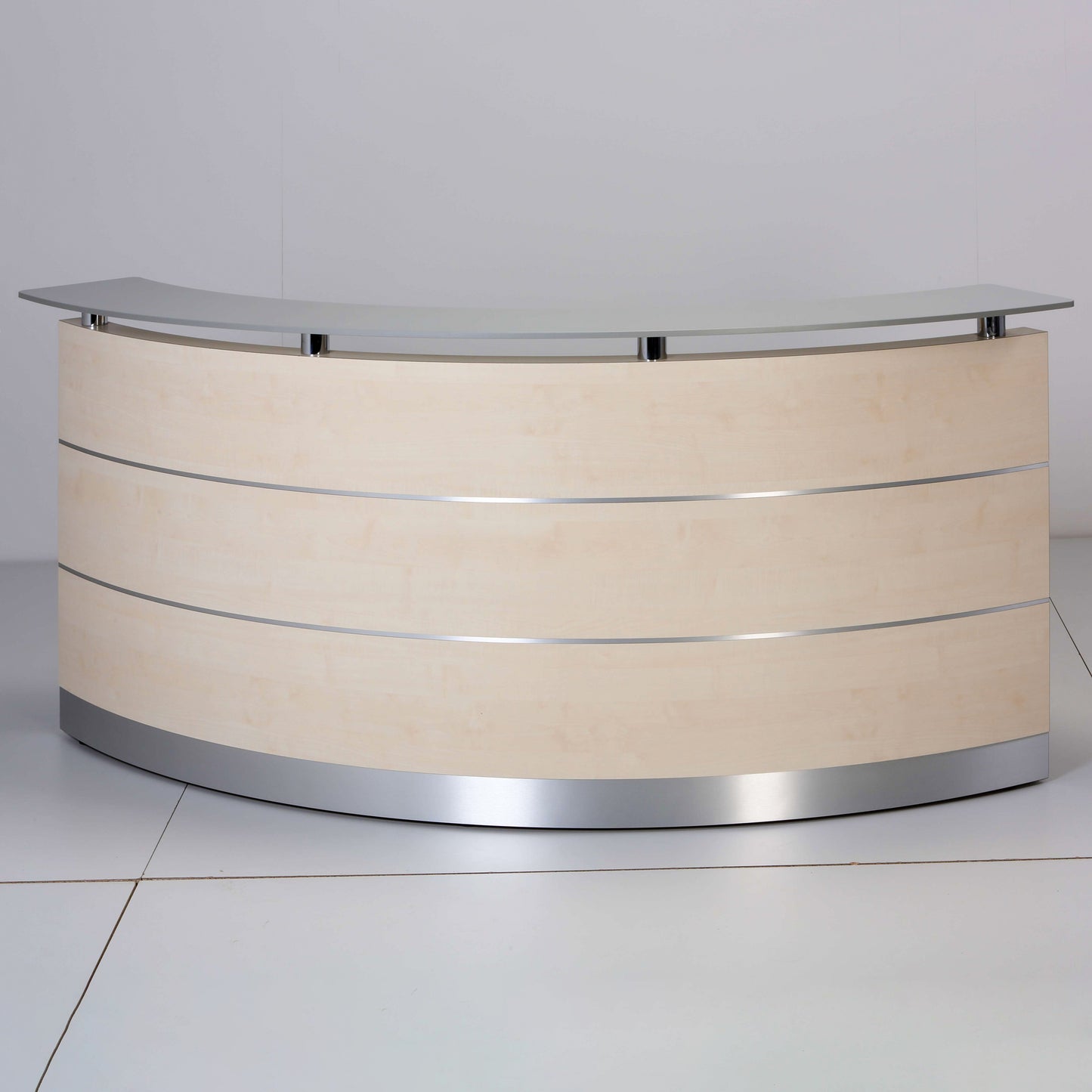 eMel - VALENCIA reception desk | Round, 2387 x 1168 mm