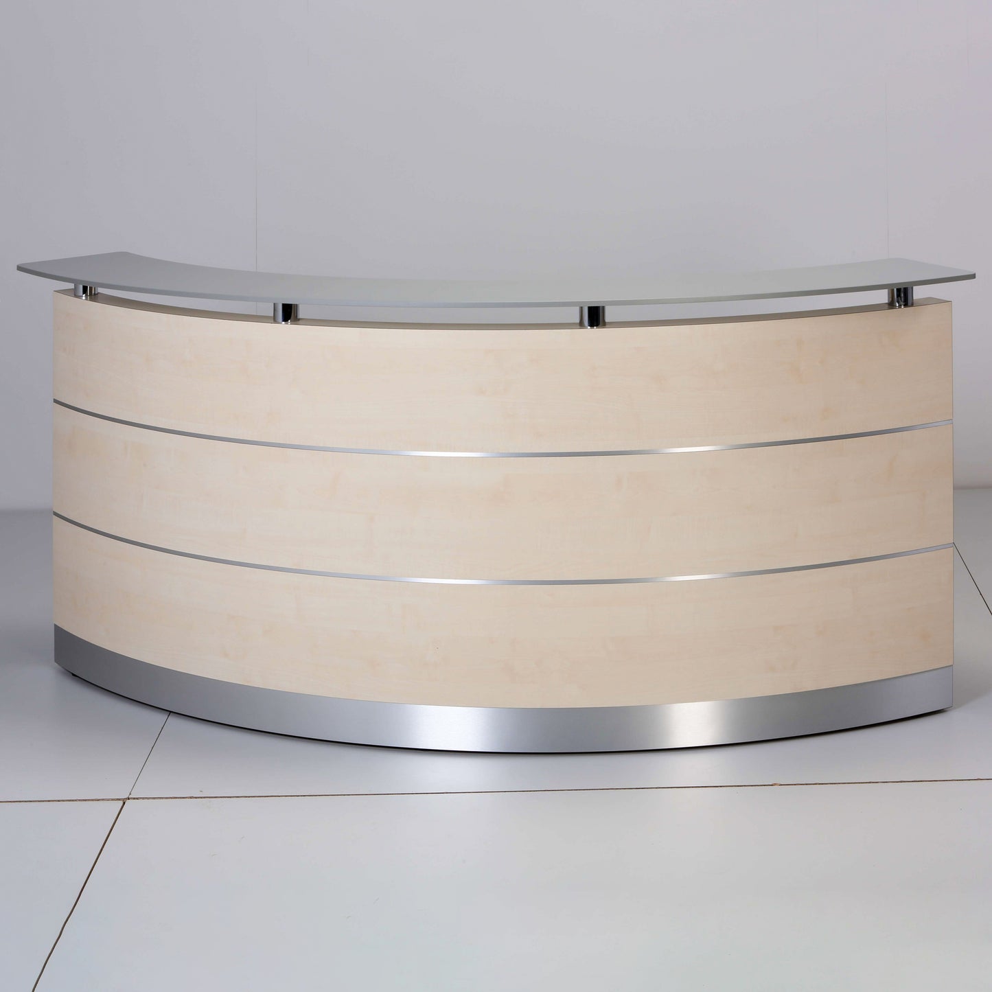 Emel - Valencia Reception Counter | Round, 2387 x 1168 mm