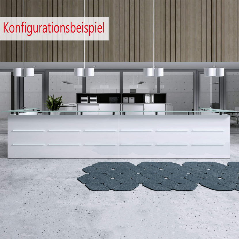Emel - contatore di accoglienza Murcia | Illuminazione a led, 1600 x 890 mm