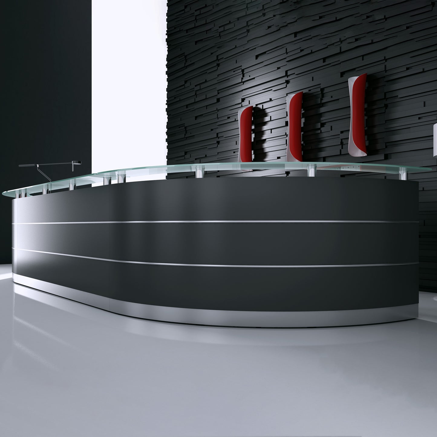 eMel - MALAGA reception desk | 3588x1120mm