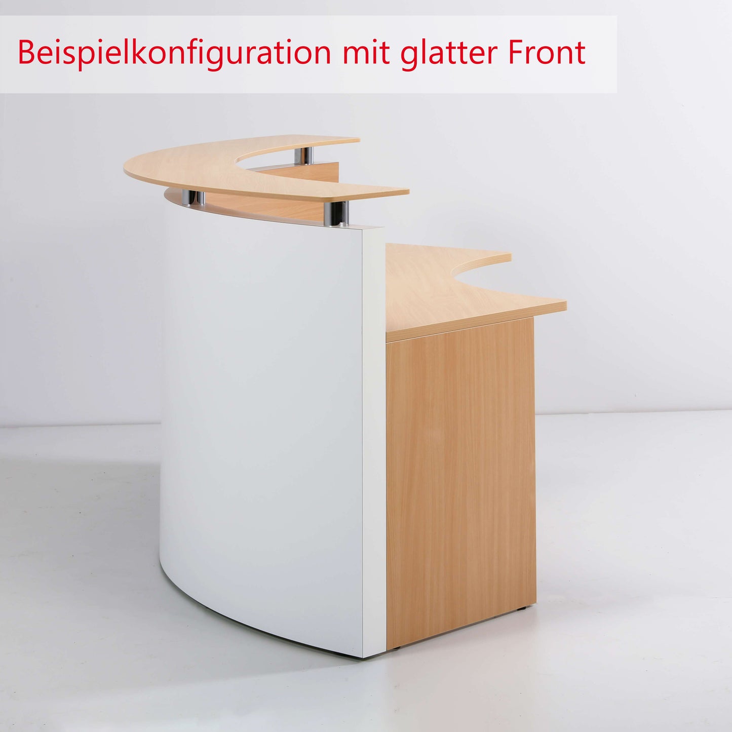 Emel - Valencia Reception Counter | Round, 2387 x 1168 mm