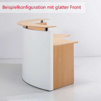 eMel - VALENCIA reception desk | Round, 2387 x 1168 mm