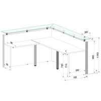 Emel - Counter de réception de Séville | Counter Eck, 2100 x 1790 mm