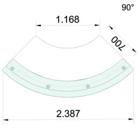 Emel - contatore di ricezione di Valencia | Round, 2387 x 1168 mm