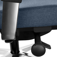 FILO-B 2.0 office swivel chair | Lumbar vertebrae lordosis, network back, blue
