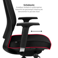 FILO-A office swivel chair with headrest | Synchronous mechanism, back padding, black