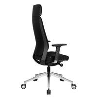 FILO-A office swivel chair with headrest | Synchronous mechanism, back padding, black