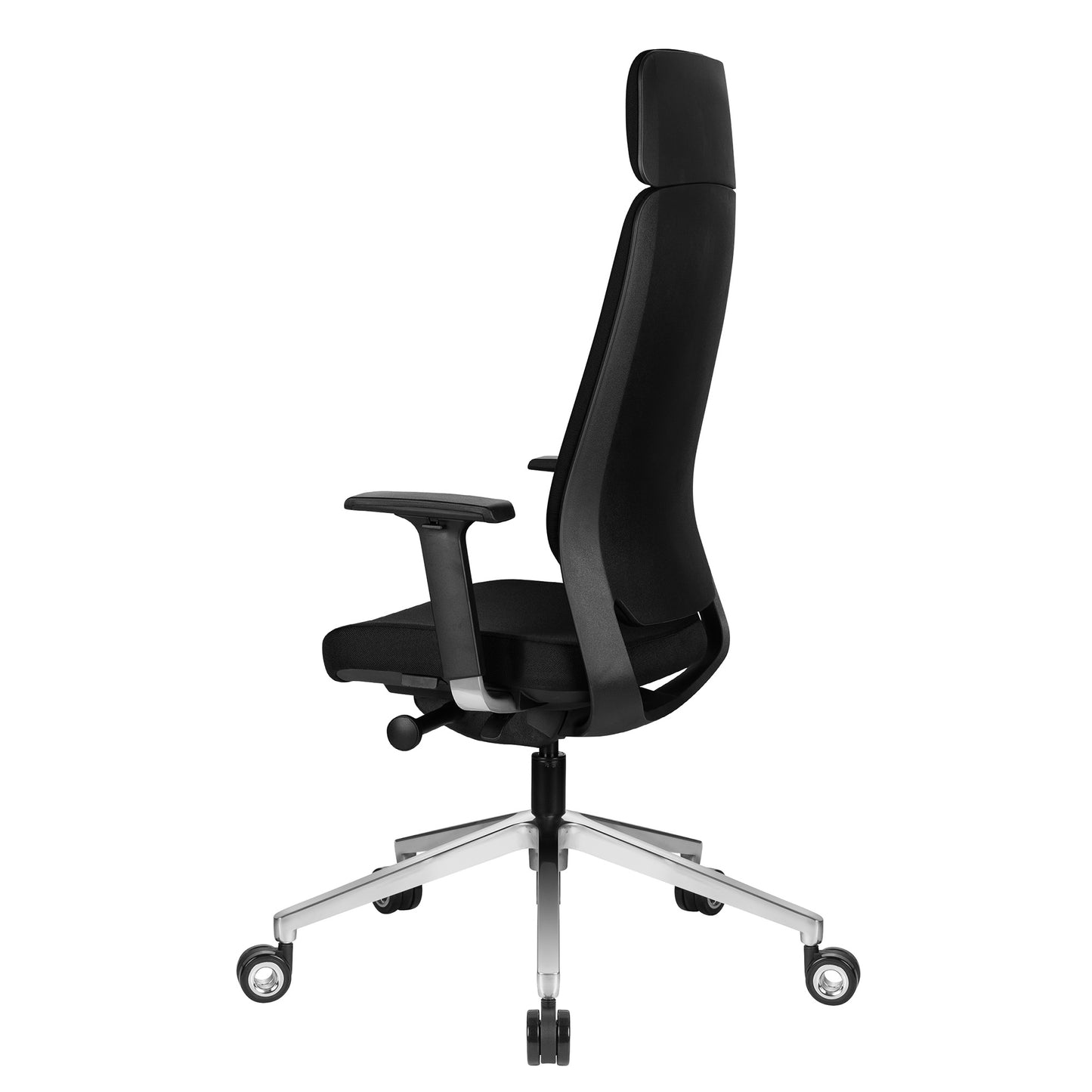 FILO-A office swivel chair with headrest | Synchronous mechanism, back padding, black