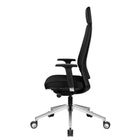 FILO-A office swivel chair with headrest | Synchronous mechanism, back padding, black