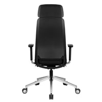 FILO-A office swivel chair with headrest | Synchronous mechanism, back padding, black