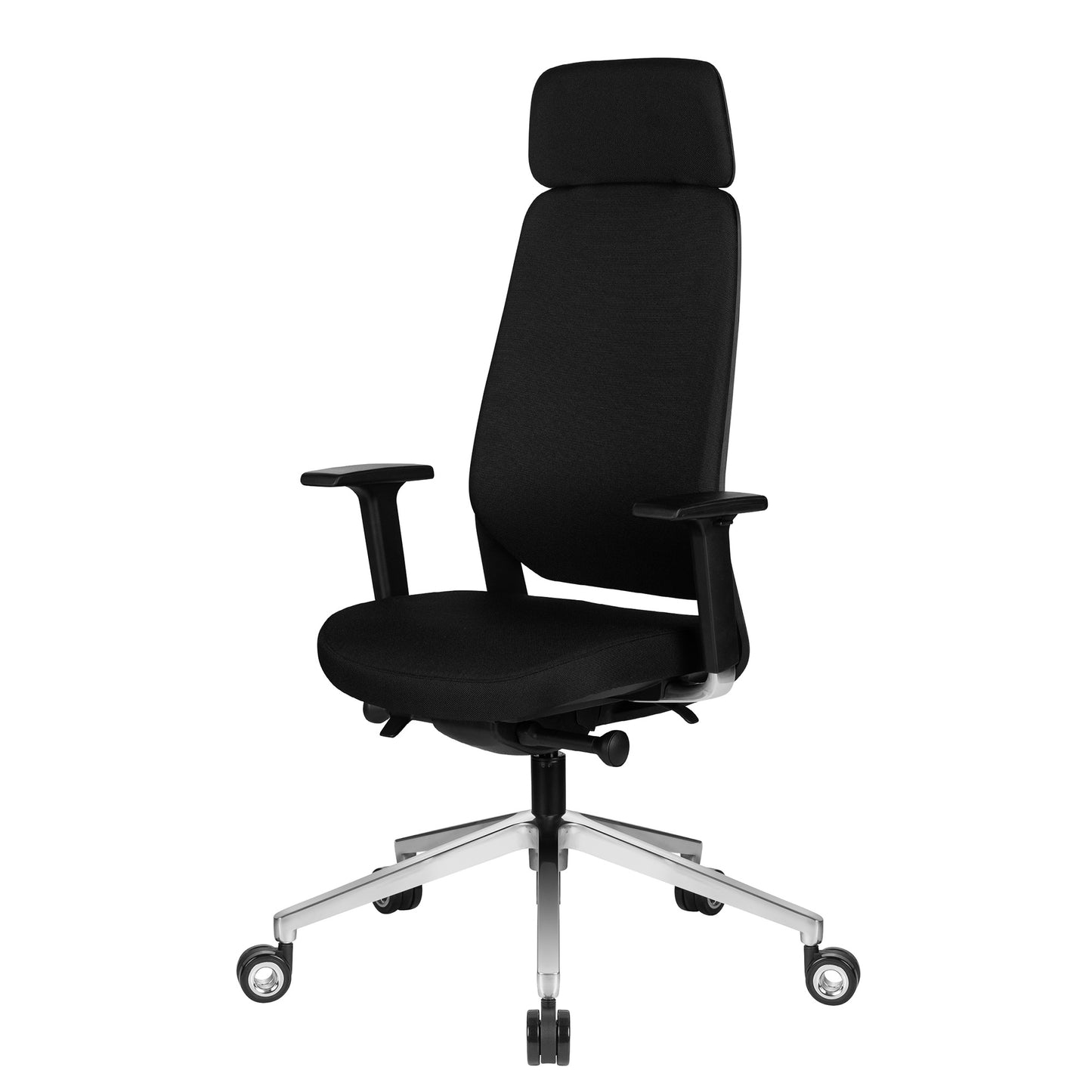 FILO-A office swivel chair with headrest | Synchronous mechanism, back padding, black