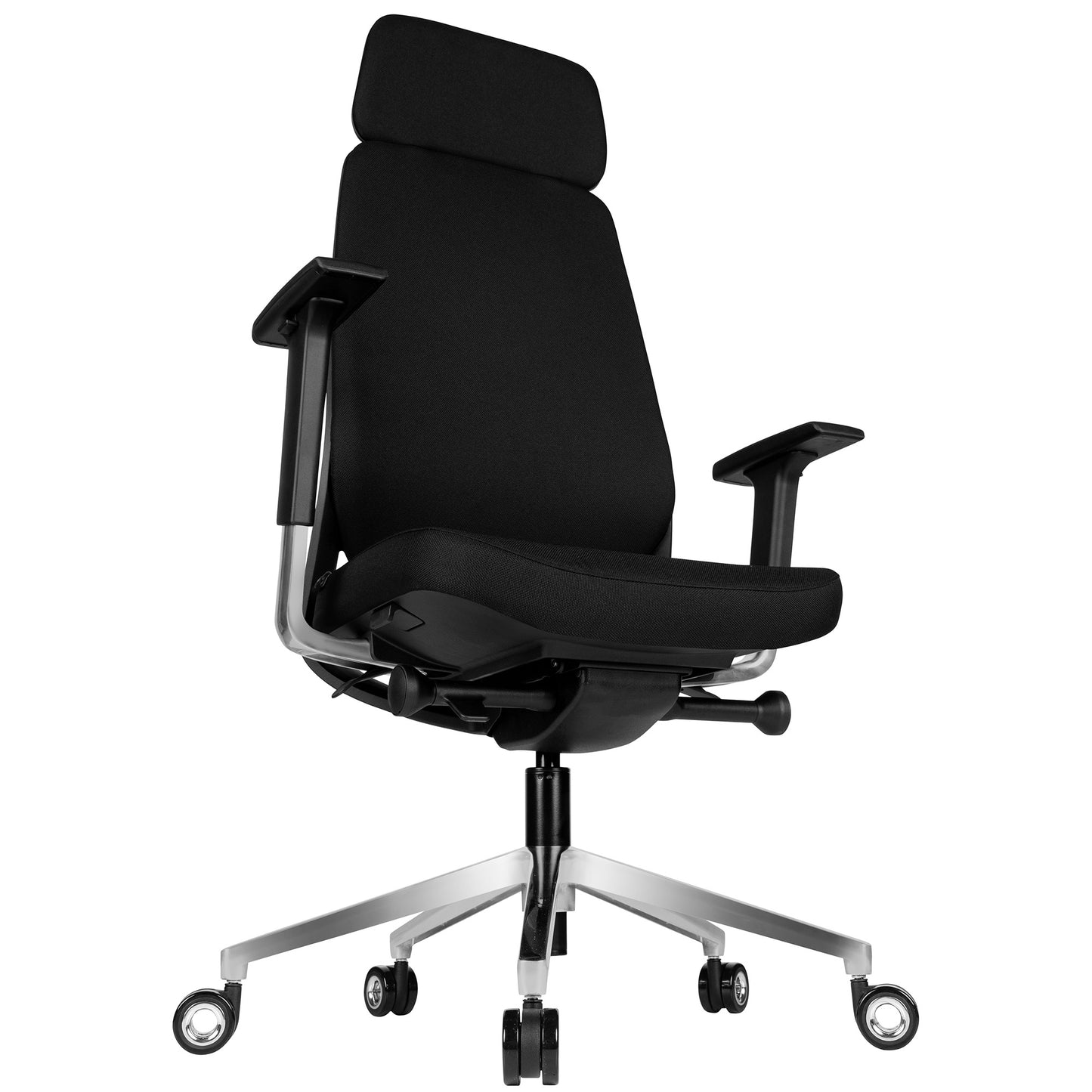 FILO-A office swivel chair with headrest | Synchronous mechanism, back padding, black