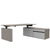 MOTION 2 motor desk with sideboard | Electrically height adjustable, 2000 x 1800 mm, Cubanite gray