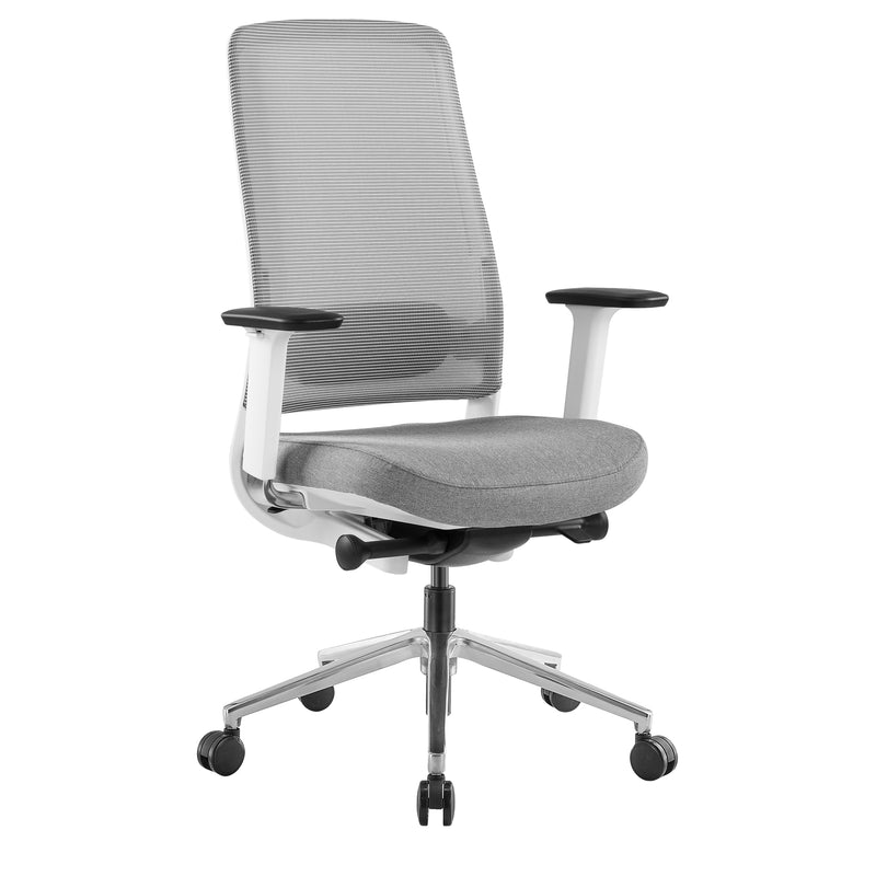 FILO 2.0 Bürodrehstuhl | Premium-Drehstuhl, Lordosenstütze, Netzrücken, 4D-Armlehnen, Grau - 1 Main Image