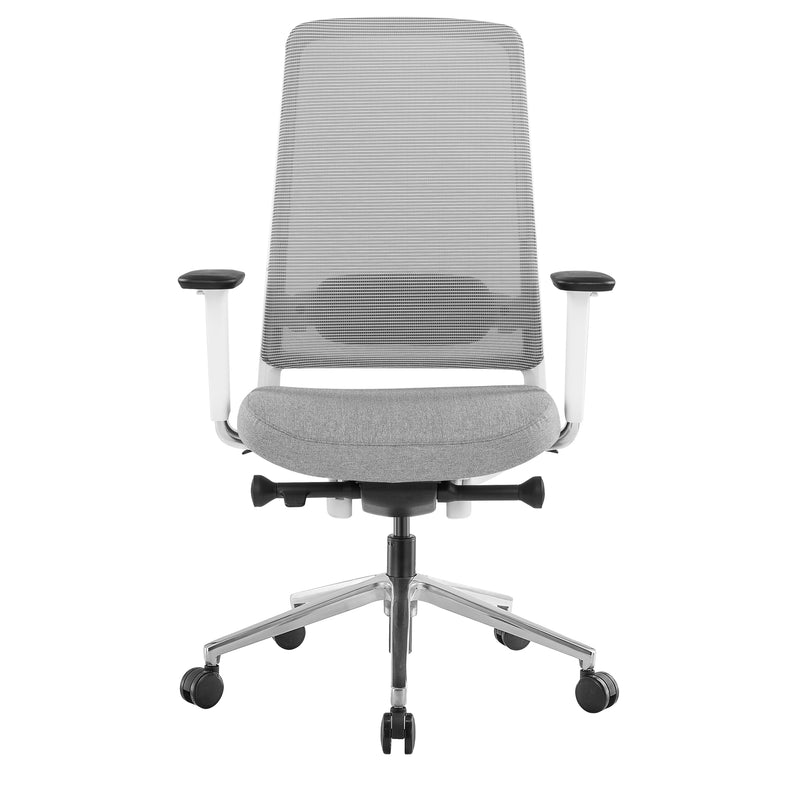 FILO 2.0 Bürodrehstuhl | Premium-Drehstuhl, Lordosenstütze, Netzrücken, 4D-Armlehnen, Grau - 6 Main Image