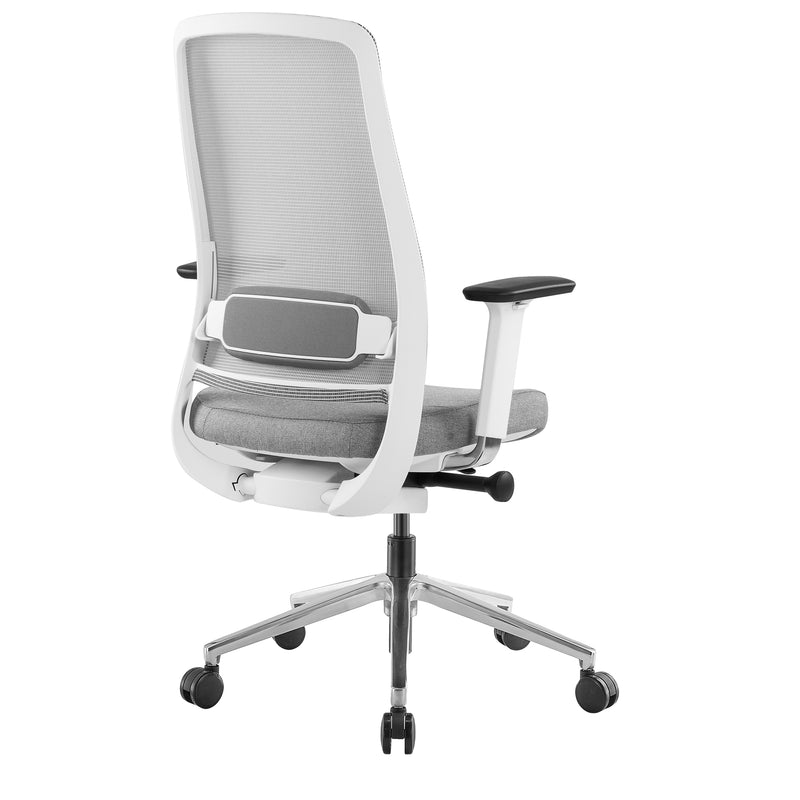 FILO 2.0 Bürodrehstuhl | Premium-Drehstuhl, Lordosenstütze, Netzrücken, 4D-Armlehnen, Grau - 4 Main Image