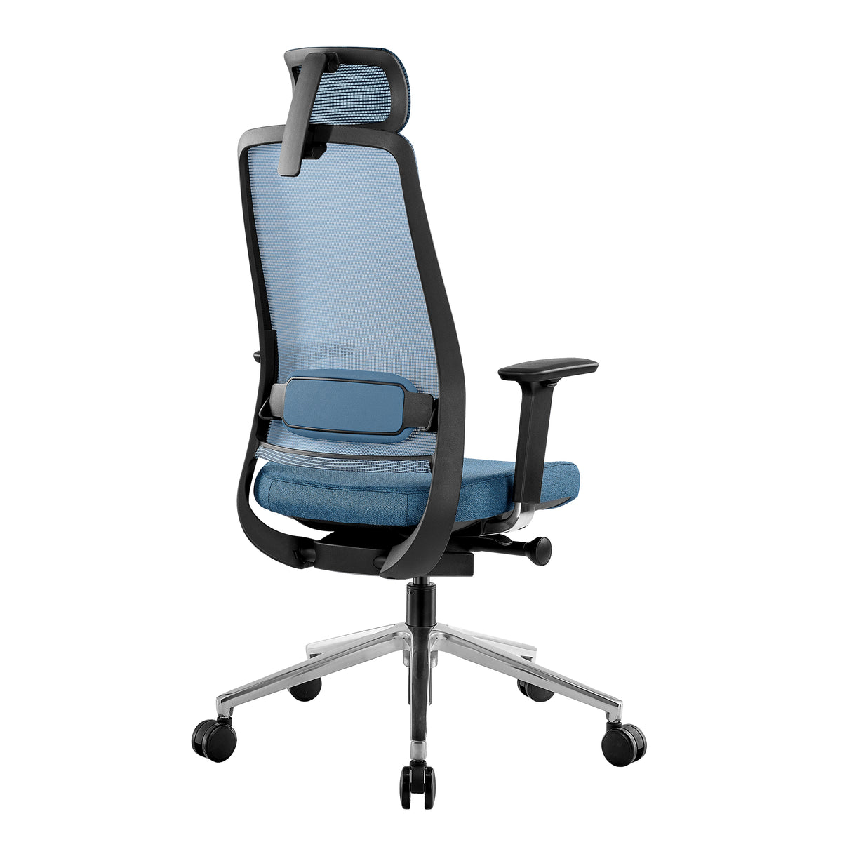 FILO 2.0 Bürodrehstuhl | Premium-Drehstuhl, Lordosenstütze, Netzrücken, 4D-Armlehnen, Blau - 4 Lightbox Main Image