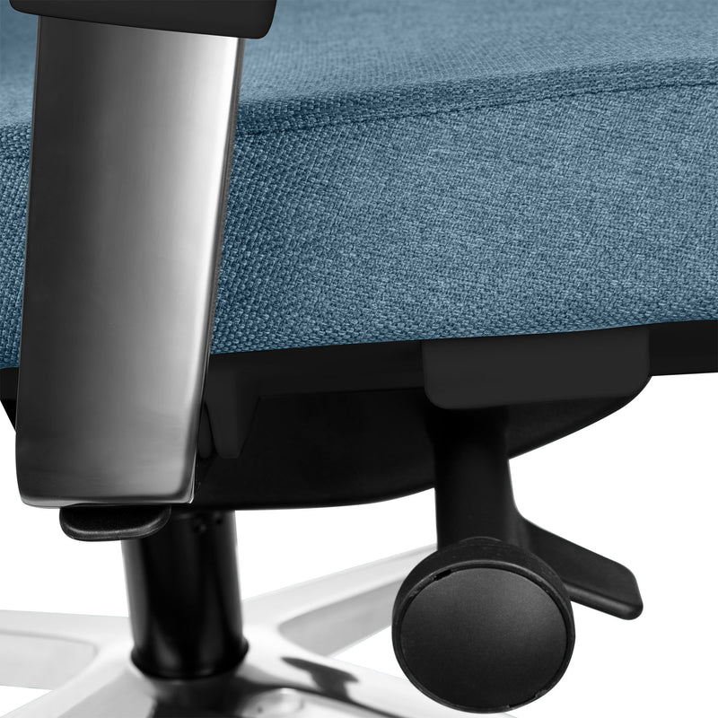 FILO 2.0 Bürodrehstuhl | Premium-Drehstuhl, Lordosenstütze, Netzrücken, 4D-Armlehnen, Blau - 7 Main Image