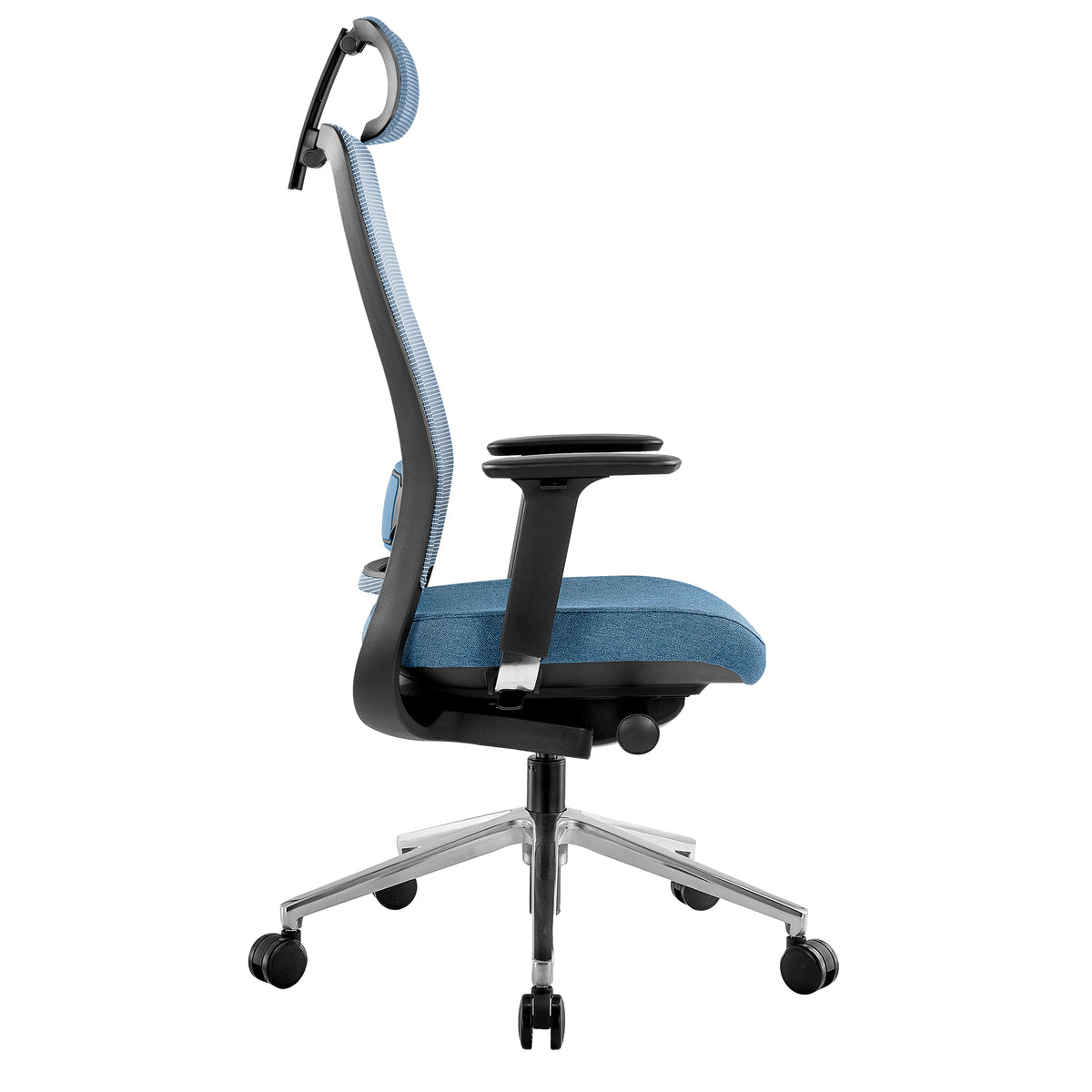 FILO 2.0 Bürodrehstuhl | Premium-Drehstuhl, Lordosenstütze, Netzrücken, 4D-Armlehnen, Blau - 3 Lightbox Main Image
