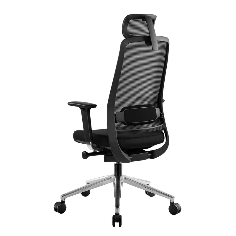 FILO 2.0 Bürodrehstuhl | Premium-Drehstuhl, Lordosenstütze, Netzrücken, 4D-Armlehnen, Schwarz - 6 Main Image