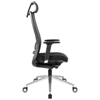 FILO-A 2.0 office swivel chair with headrest | Lumbar support, mesh back, black