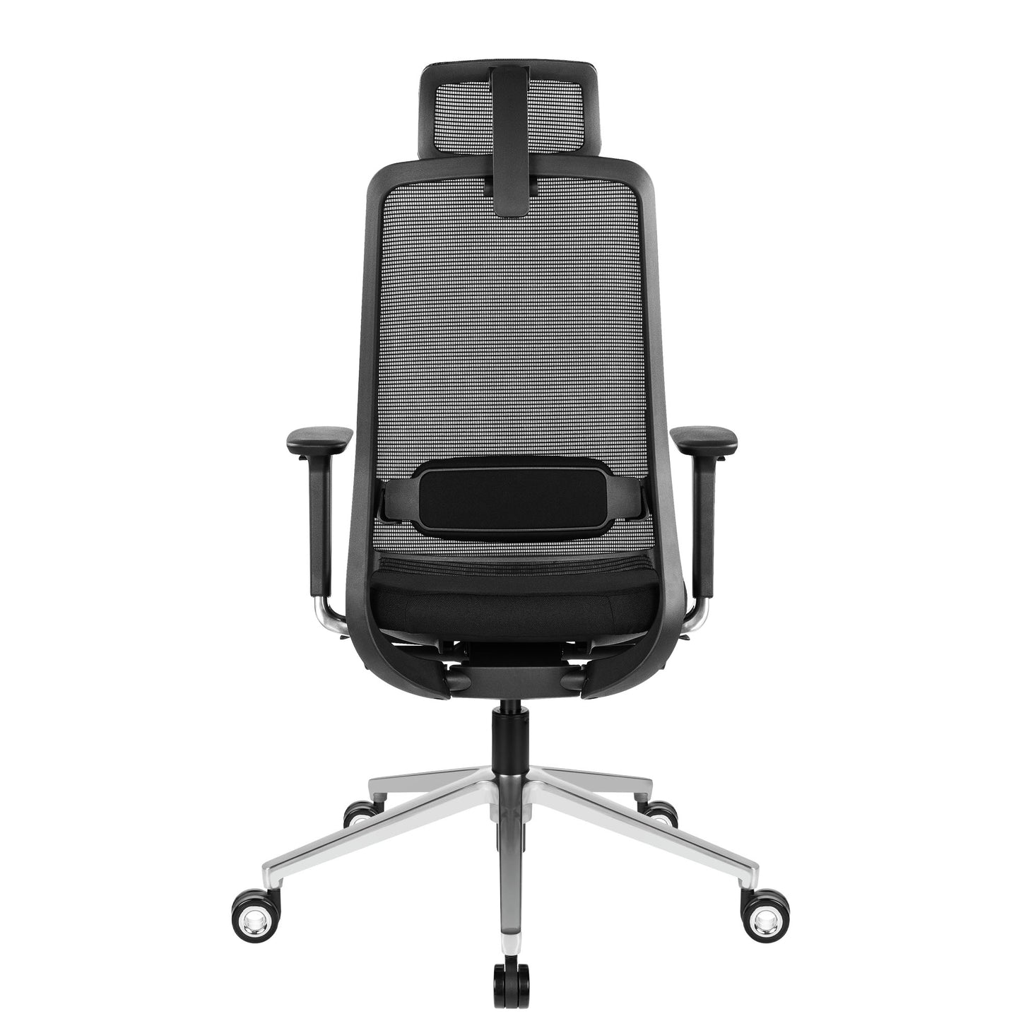 FILO-A 2.0 office swivel chair with headrest | Lumbar support, mesh back, black