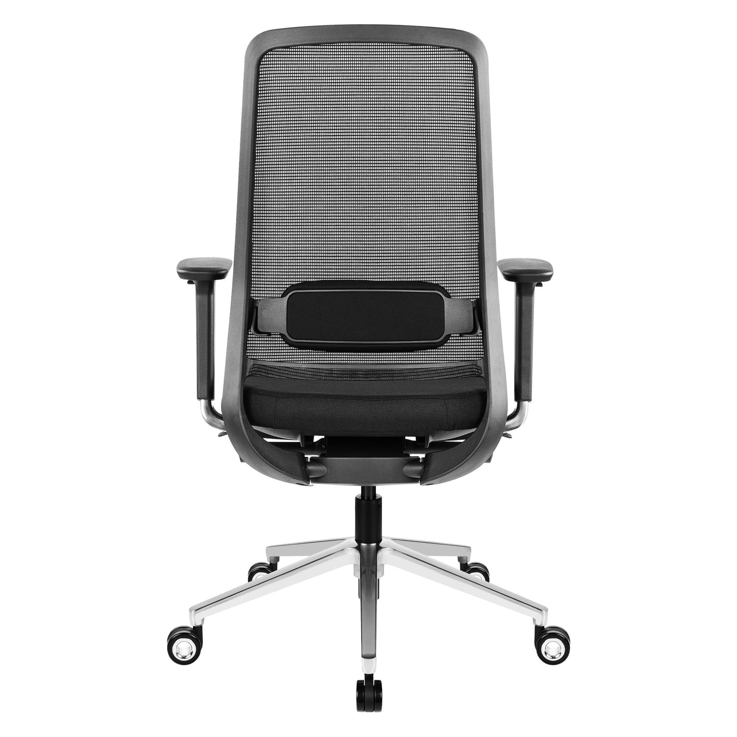 FILO-B 2.0 office swivel chair | Lumbar vertebrae lordosis, network back, black