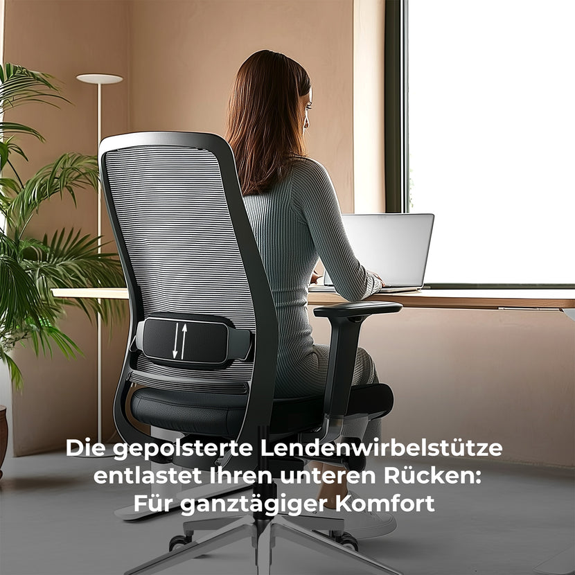 FILO-B 2.0 Chaise pivotante de bureau | Lordose des vertèbres lombaires, retour en réseau, bleu