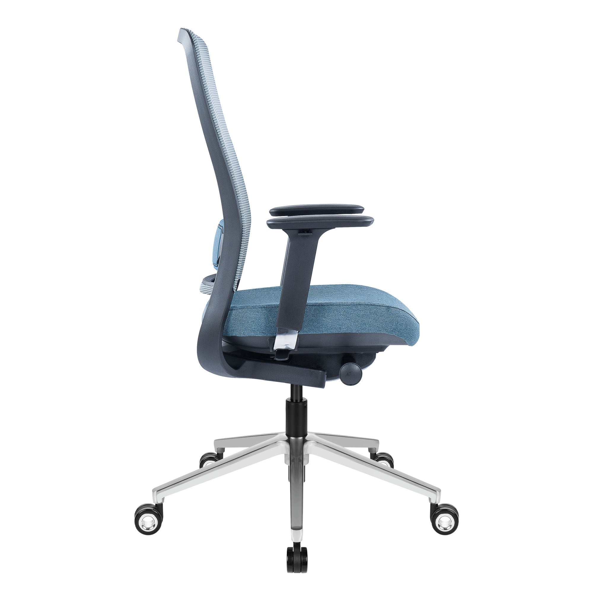 FILO-B 2.0 office swivel chair | Lumbar vertebrae lordosis, network back, blue