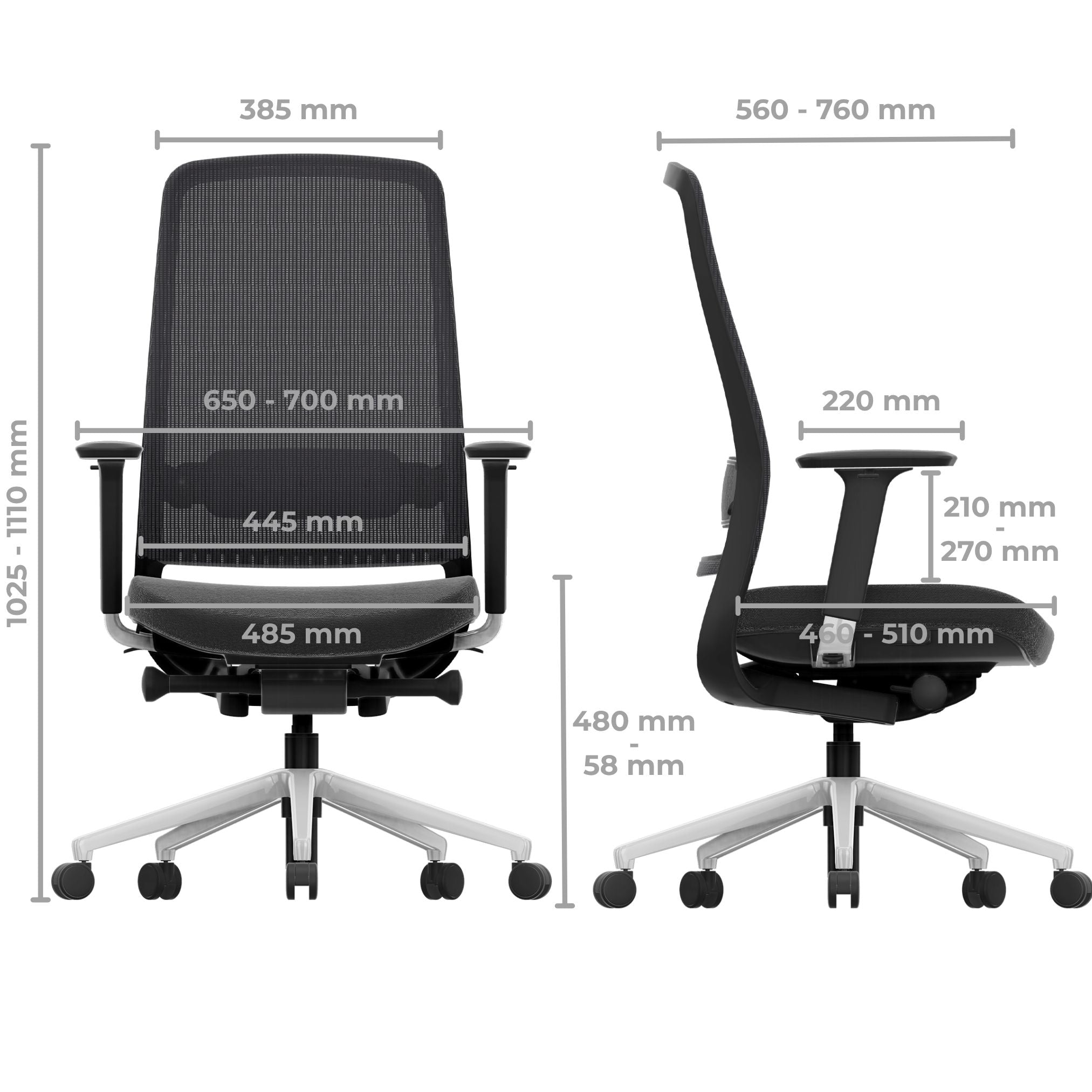 FILO-B 2.0 office swivel chair | Lumbar vertebrae lordosis, network back, blue