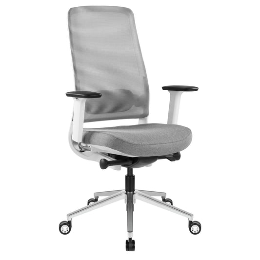 FILO-B 2.0 office swivel chair | Lumbar lumbar support, mesh back, gray