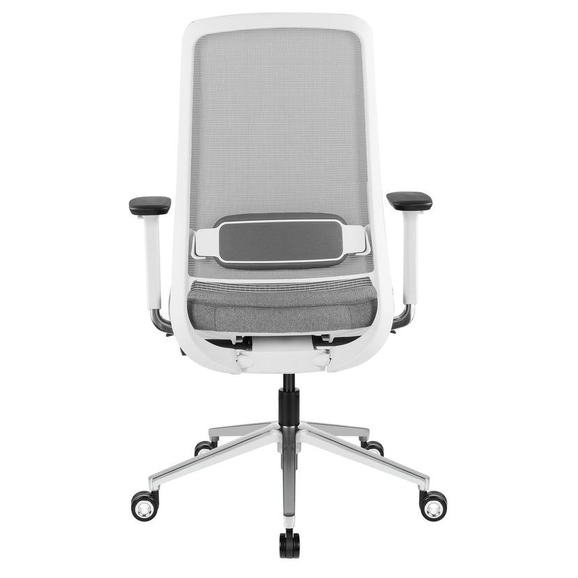 FILO-B 2.0 office swivel chair | Lumbar lumbar support, mesh back, gray