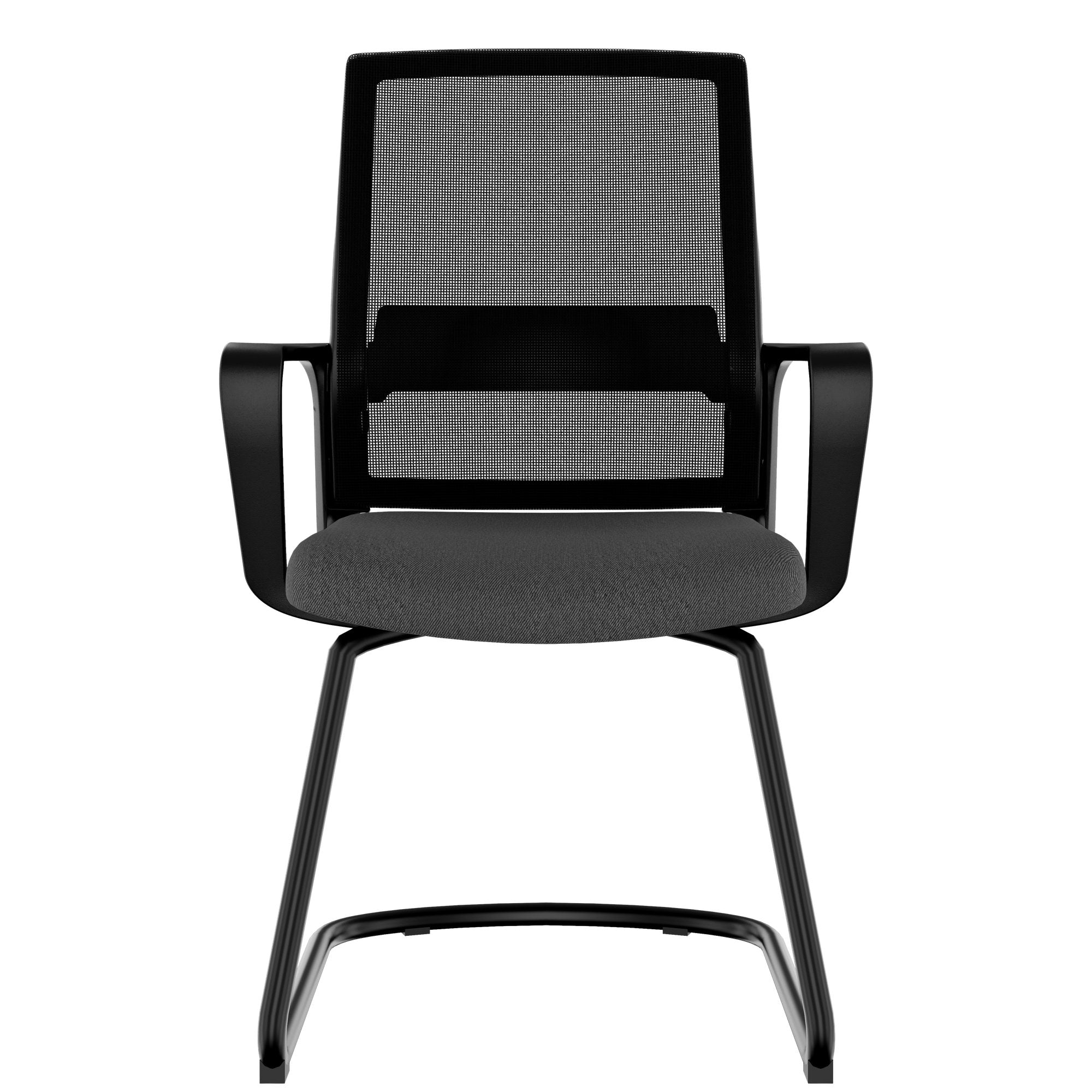 Modern Meet Freischwinger | With a solid lordosis support, black