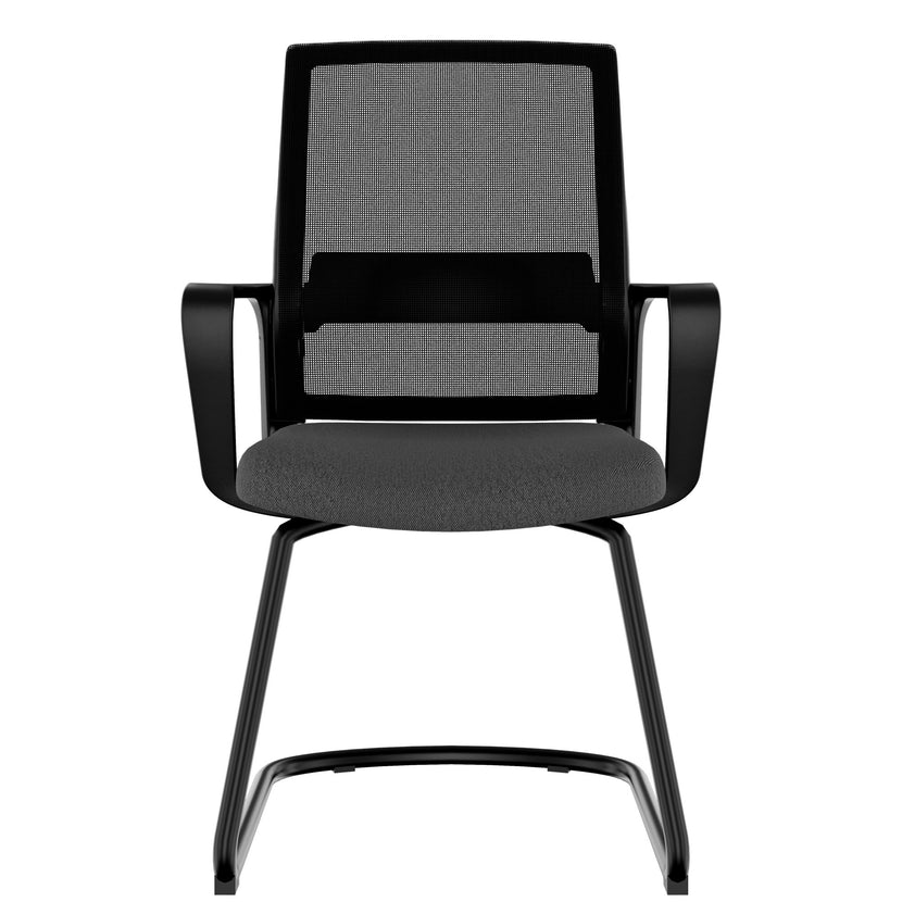 Modern Meet Freischwinger | With a solid lordosis support, black