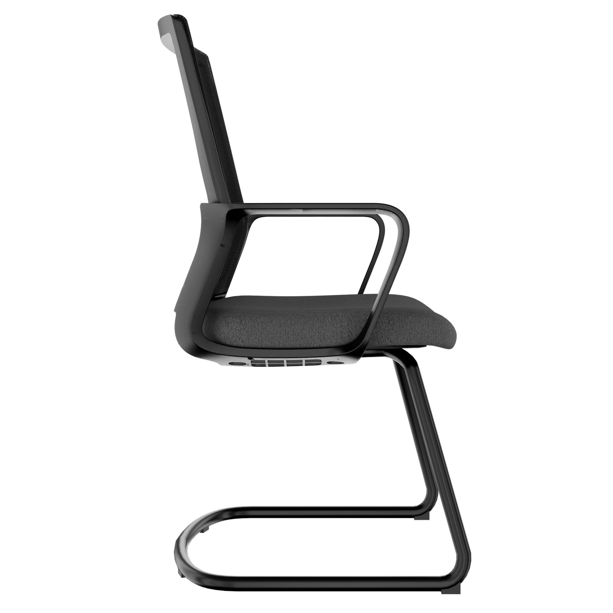Modern Meet Freischwinger | With a solid lordosis support, black