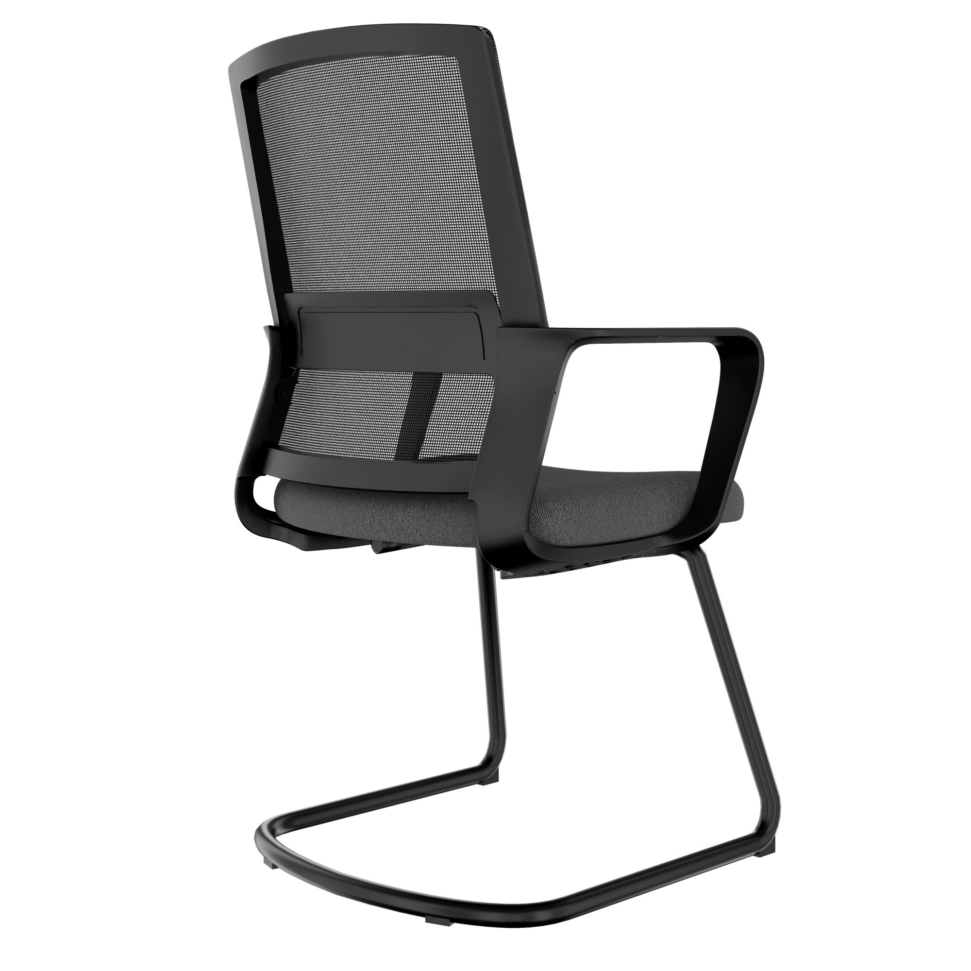 Modern Meet Freischwinger | With a solid lordosis support, black