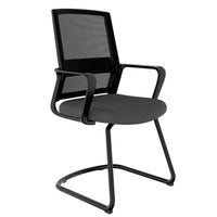 Modern Meet Freischwinger | With a solid lordosis support, black