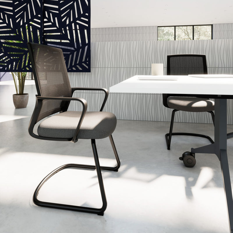 MODERN MEET cantilever chair | With fixed lumbar support, Black  - 7 Main Image