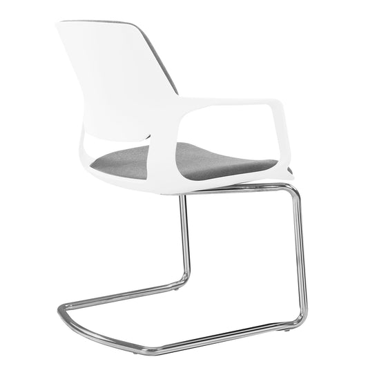 FILO-C cantilever chair | Armrests, stackable, gray