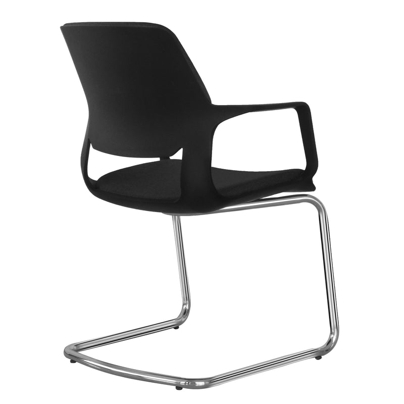 FILO Cantilever chair | armrests, stackable, black  - 3 Main Image